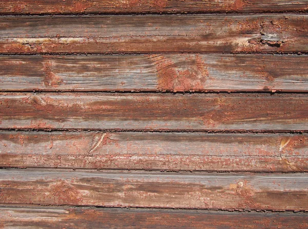 Dřevěná stěna ze staré borovice desky — Stock fotografie