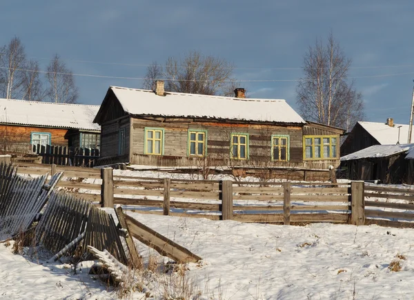 Villaggio invernale — Foto Stock