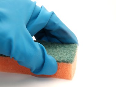 lastik eldiven ve fırça