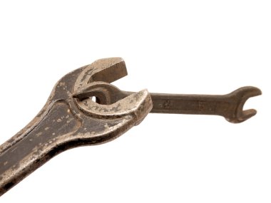 wrenchs beyaz bir arka plan üzerinde