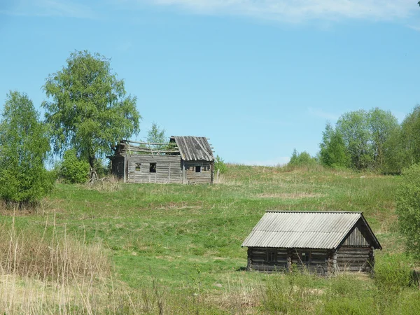 Casas de madeira antigas — Fotografia de Stock