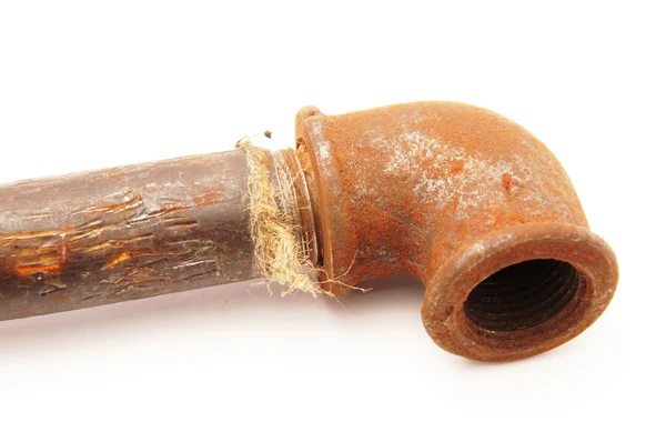 Old a pipe on a white background — Stockfoto