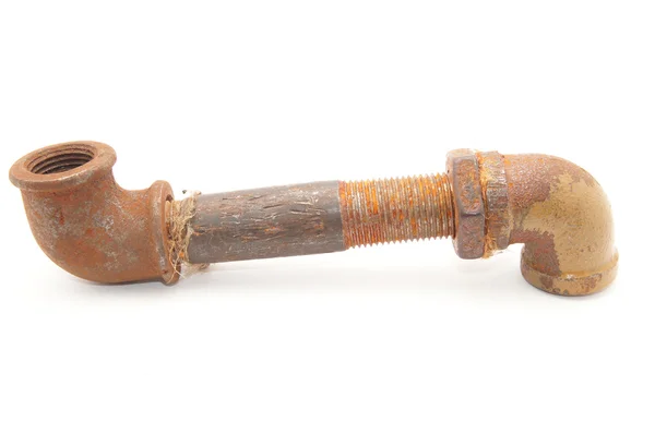 Old a pipe on a white background — Stockfoto