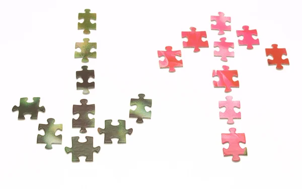 Direction. Puzzle pieces — Stock Photo, Image