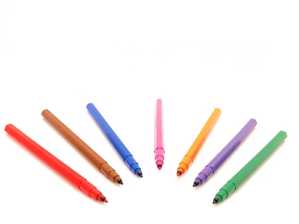 Renkli Keçeli Kalemler — Stok fotoğraf