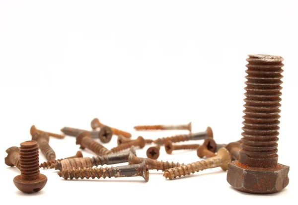 Rusty bolts and screws — Stock Photo, Image