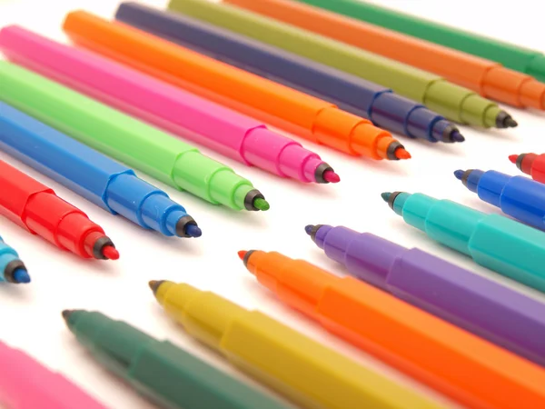 Bolígrafos de fieltro de color — Foto de Stock