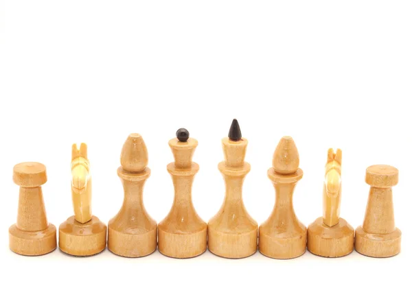 Beyaz satranç oyuncuları — Stok fotoğraf