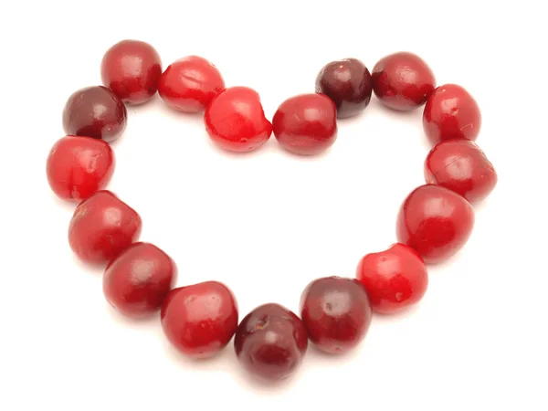 Heart from a cherry — Stock Photo, Image