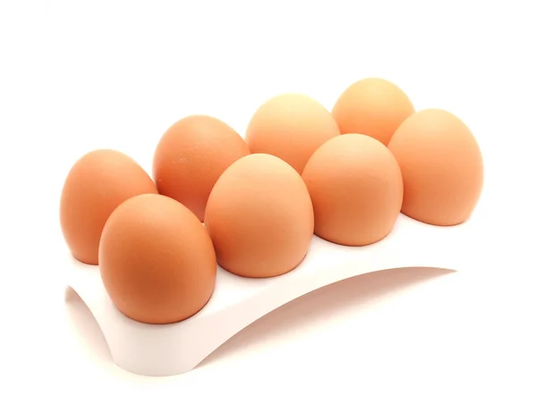 Eggs on a support — Stock Photo, Image