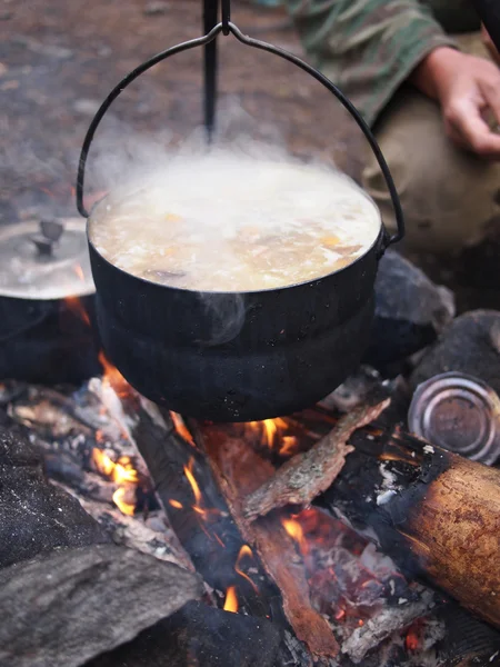 Cocina tradicional fogata — Foto de Stock