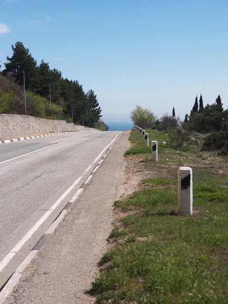 Road, sky and trees — Stock Photo, Image