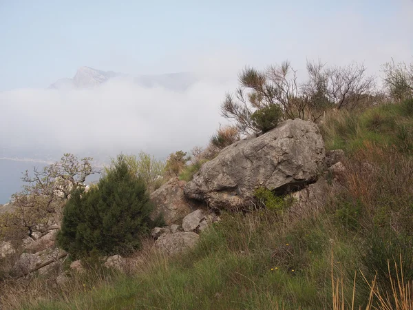 Nebel in den Bergen — Stockfoto