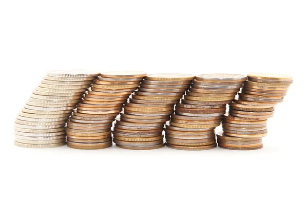 Coins column — Stock Photo, Image