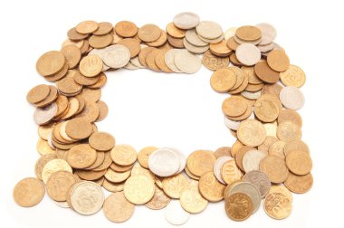 beyaz zemin üzerine Rus parası