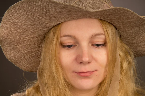 Fata din pălărie — Fotografie, imagine de stoc