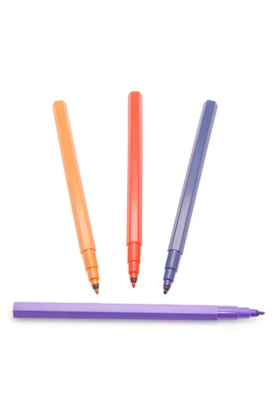 Flerfärgad filt pennor — Stockfoto