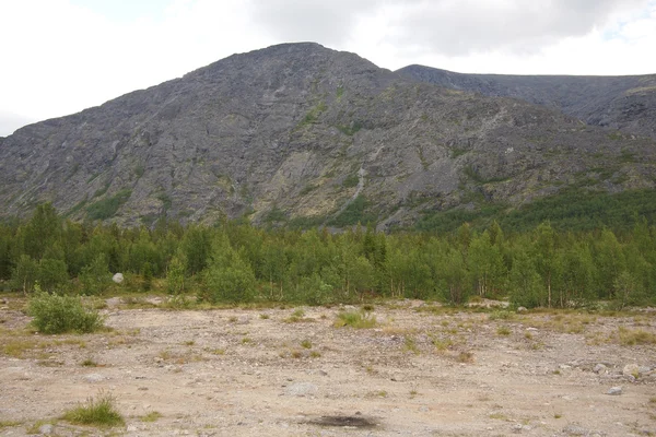 Grande montagna nel nord della Russia — Foto Stock