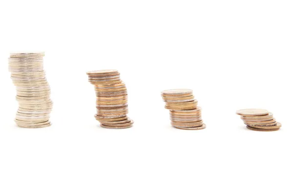 Coins column — Stock Photo, Image