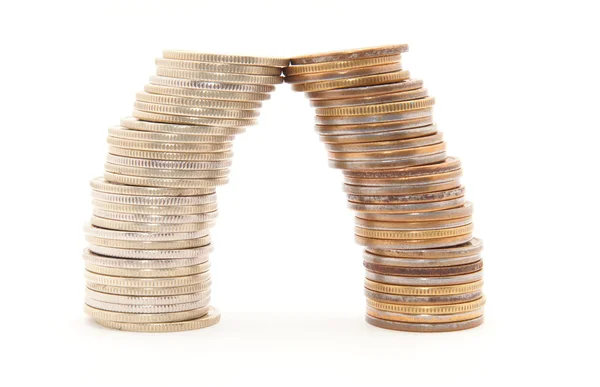 Coins column — Stock Photo, Image