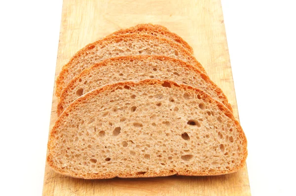 Beyaz zemin üzerine kurulu ekmek ve mutfak — Stok fotoğraf