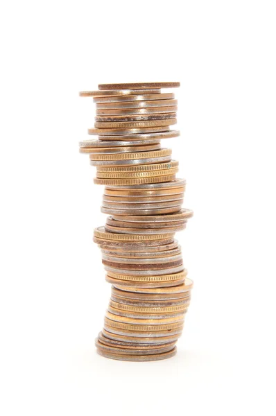 Coins column — Stock Photo, Image