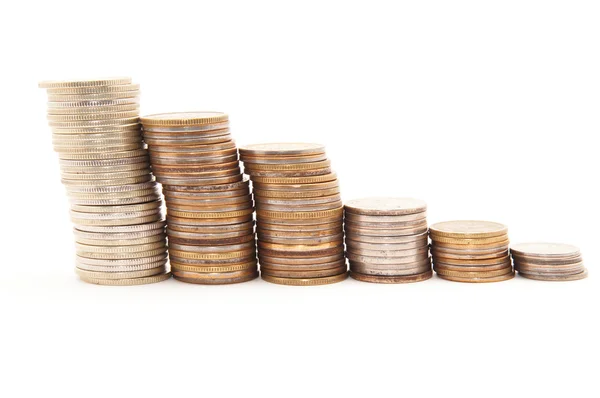 Coins column — Stock Photo, Image