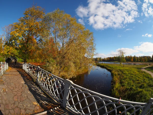 Pont dans le parc d'automne — Photo