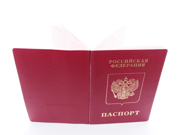 Pasaporte sobre fondo blanco —  Fotos de Stock