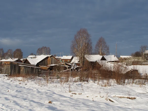 Dorf im Winter — Stockfoto