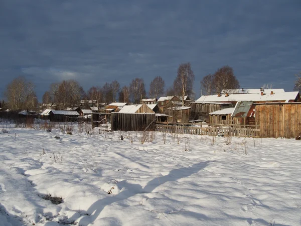 Dorf im Winter — Stockfoto