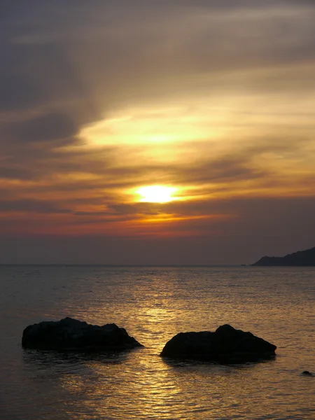 Puesta de sol en el mar negro — Foto de Stock