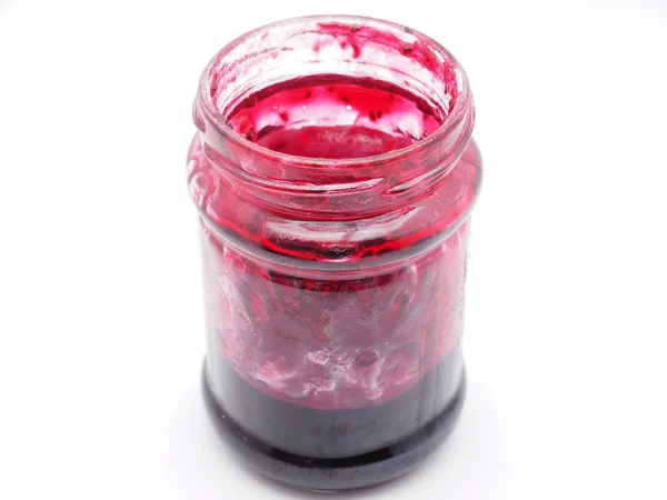 Jam-jar op een witte achtergrond — Stockfoto