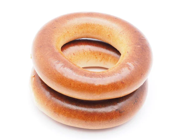 Bagels em um fundo branco Fotografia De Stock