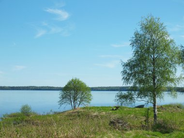 Karelia 'daki güzel göl