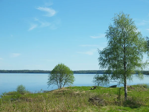 Piękne jezioro w Karelia — Zdjęcie stockowe