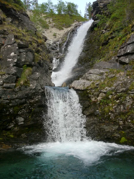 Watervallen in de bergen Hibiny — Stockfoto