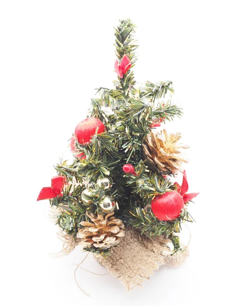 Jul träd på en vit bakgrund — Stockfoto