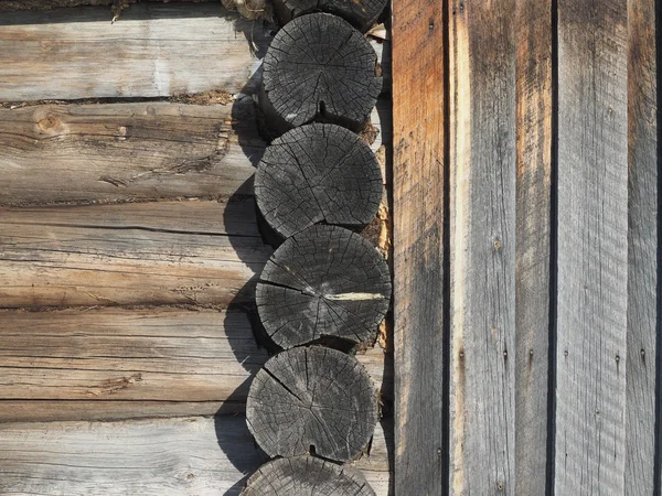 Дерев'яні стіни з колоди. фон — стокове фото