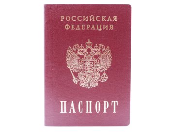 beyaz zemin üzerine Rus pasaportu