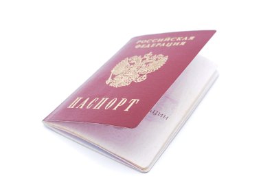beyaz zemin üzerine Rus pasaportu