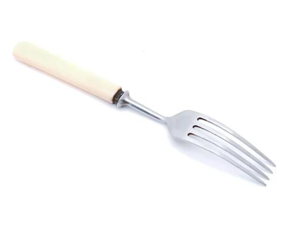 Tenedor sobre fondo blanco — Foto de Stock
