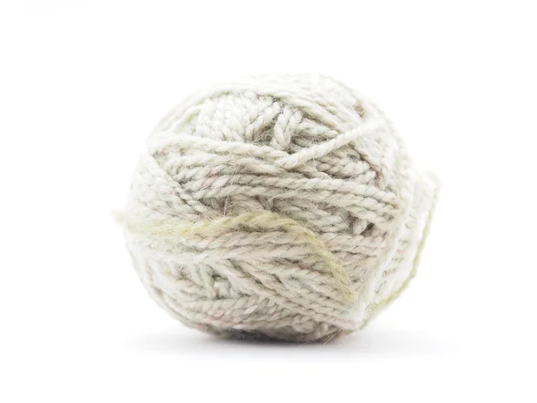 Tangle with woolen threads on a white background — Stock Photo, Image