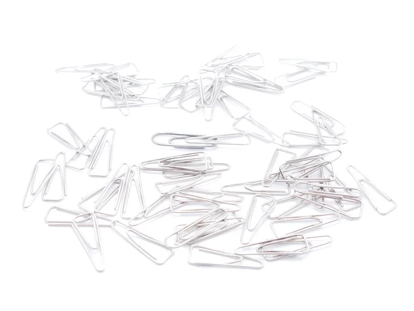Paper clips on a white background — Stock Photo, Image