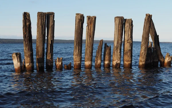 Vecchi mucchi nel lago — Foto Stock