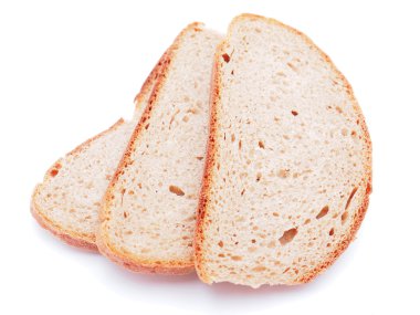 Beyaz arkaplanda ekmek