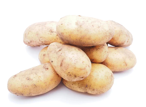 Potatis på en vit bakgrund — Stockfoto