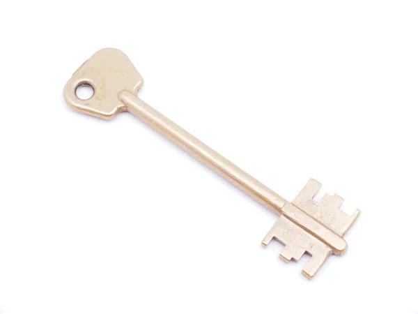 Key on white background — Stock Photo, Image