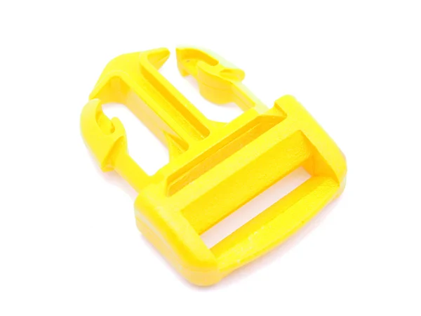 Plastic buckle on a whita background — Stock Photo, Image