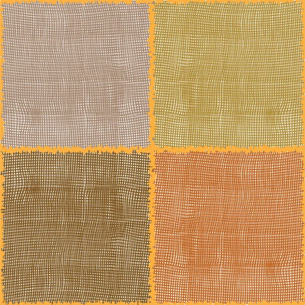 シームレスな正方形構成の様式化された綿テクスチャ — ストックベクタ